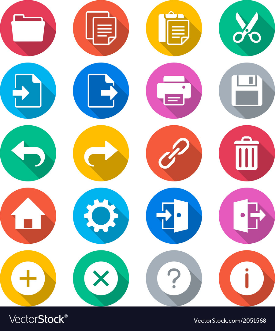 Application Toolbar Icons Royalty Free Vector Image