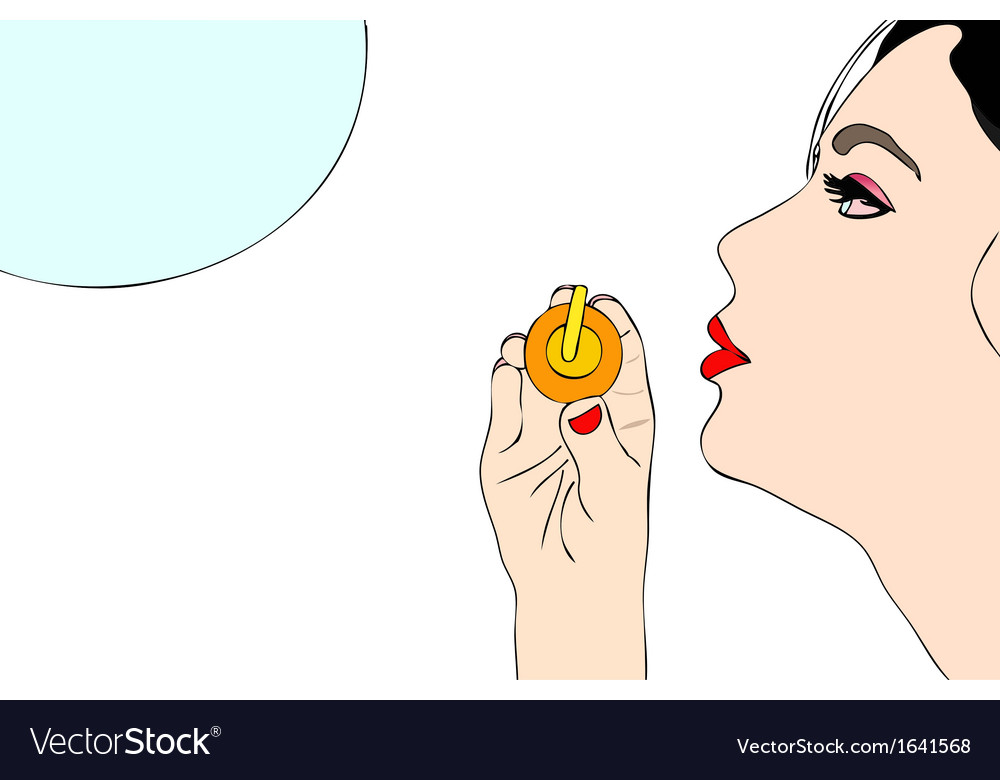 Bubble Blower Royalty Free Vector Image Vectorstock