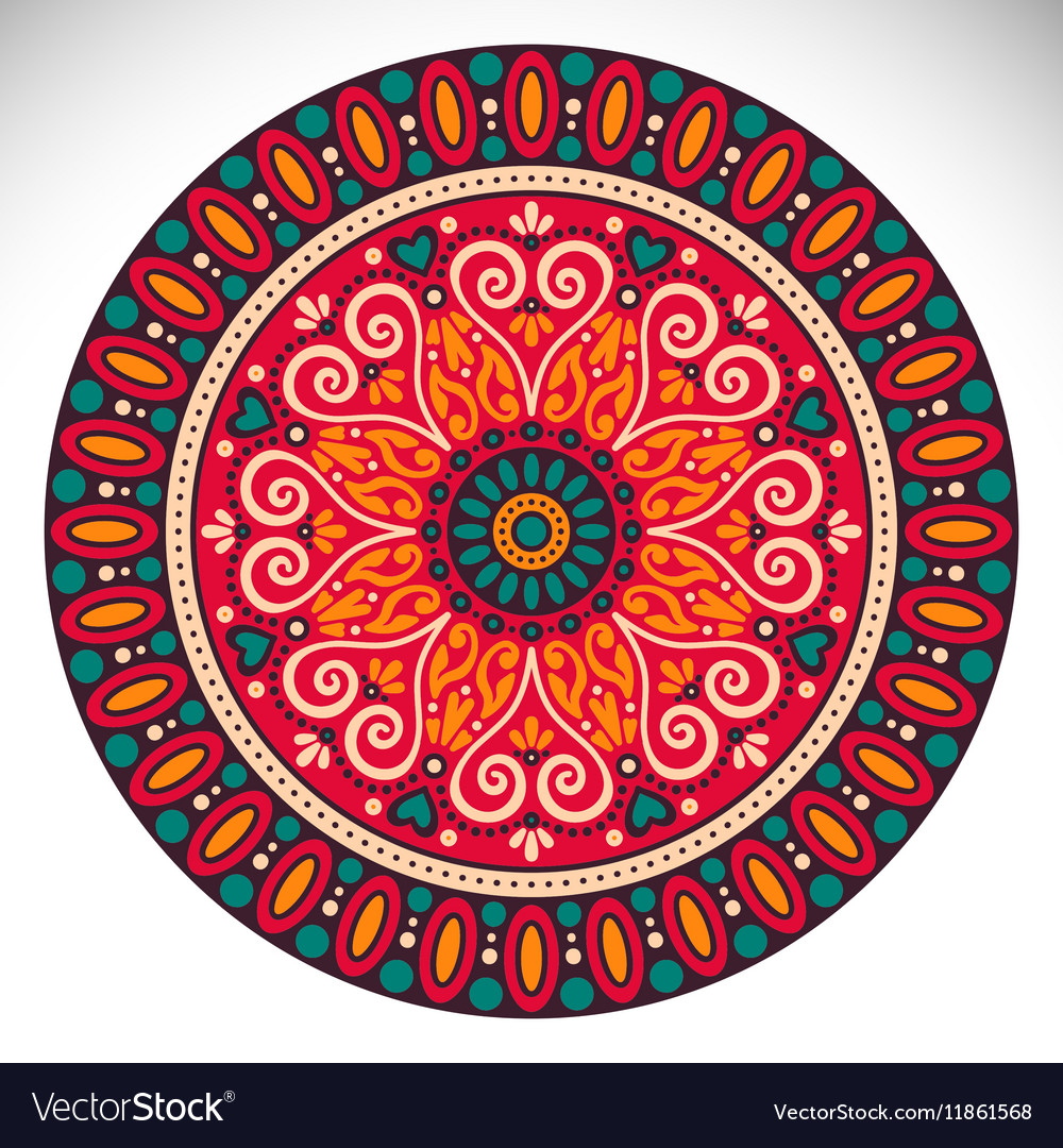 Indian mandala Royalty Free Vector Image - VectorStock