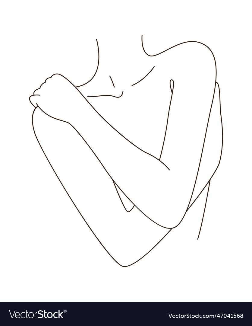 Lined female body part Royalty Free Vector Image