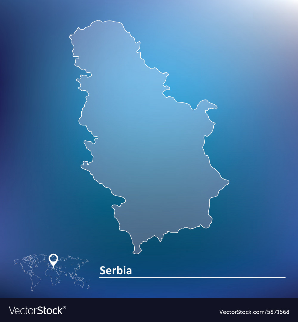 Map of serbia Royalty Free Vector Image - VectorStock