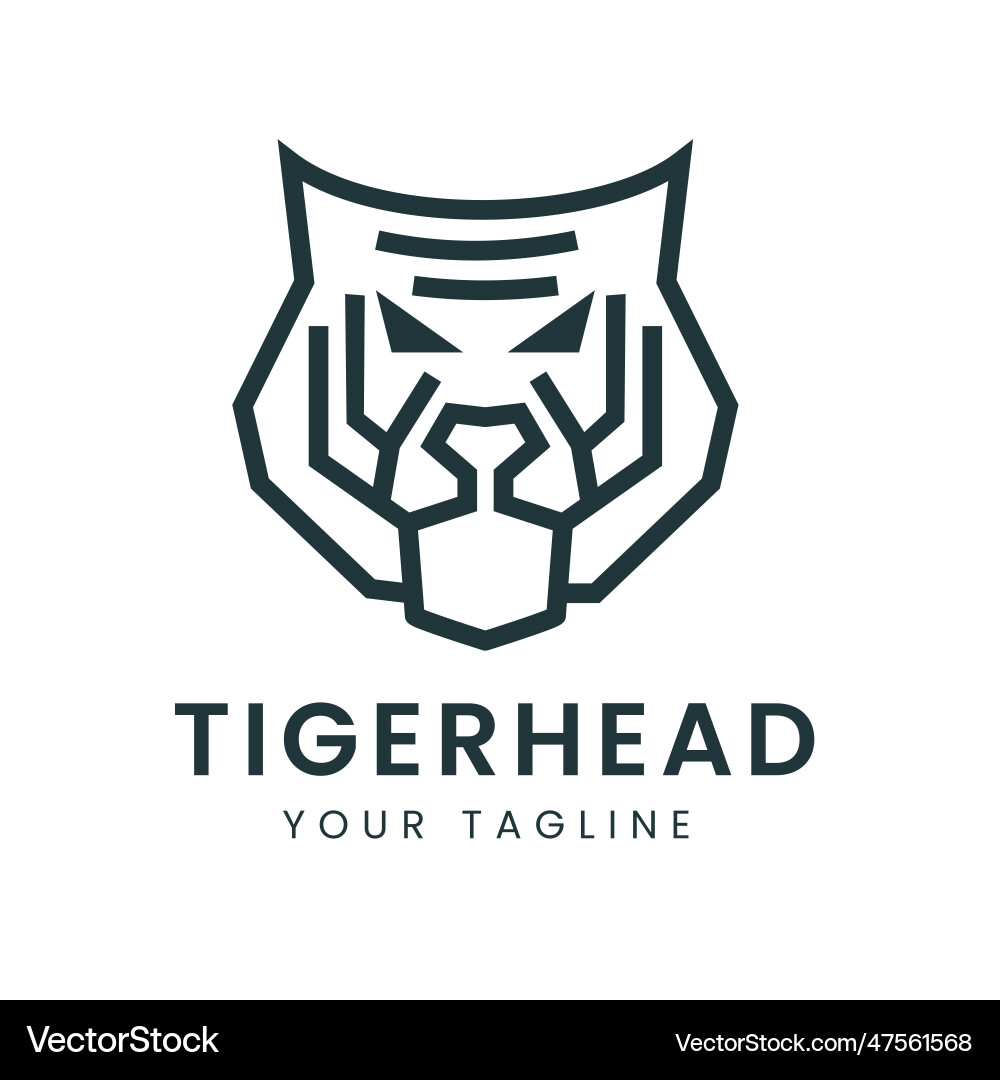 Modern tiger head logo design inspiration Vector Image
