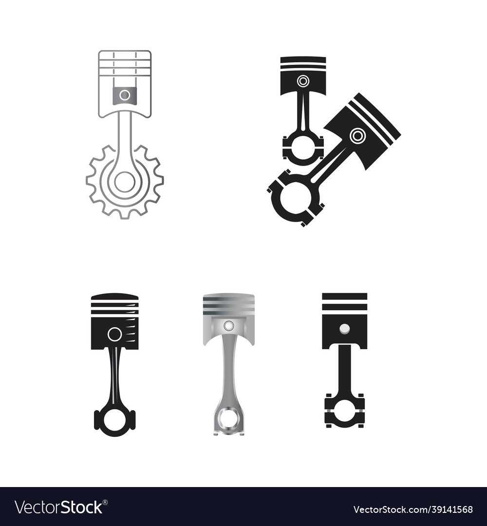 Piston icon design template Royalty Free Vector Image