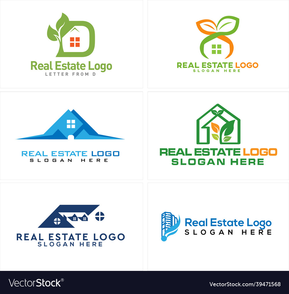 Real estate home nature green eco friendly logo Vector Image