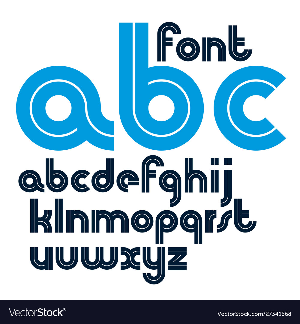 Set bold lower case alphabet letters Royalty Free Vector