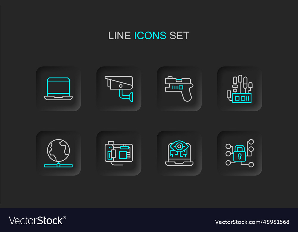 Set line cyber security computer vision