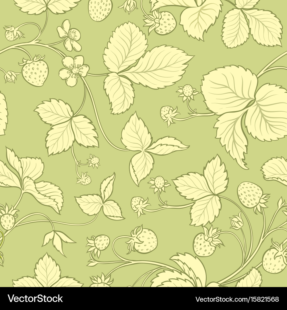 Strawberry seamless pattern Royalty Free Vector Image