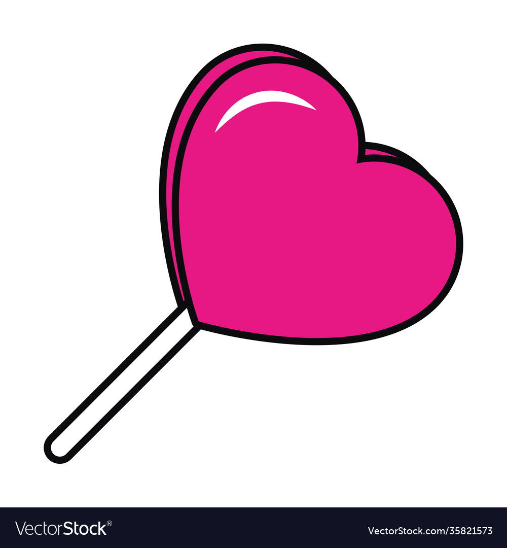 Heart candy icon isolated design Royalty Free Vector Image