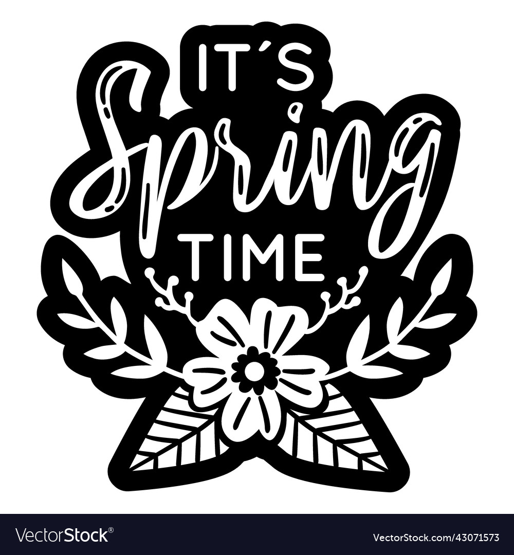 Lettering spring time Royalty Free Vector Image