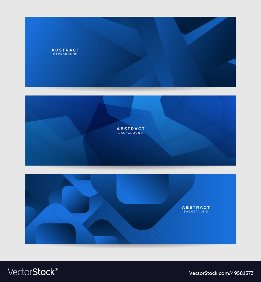 Modern blue abstract web banner background Vector Image