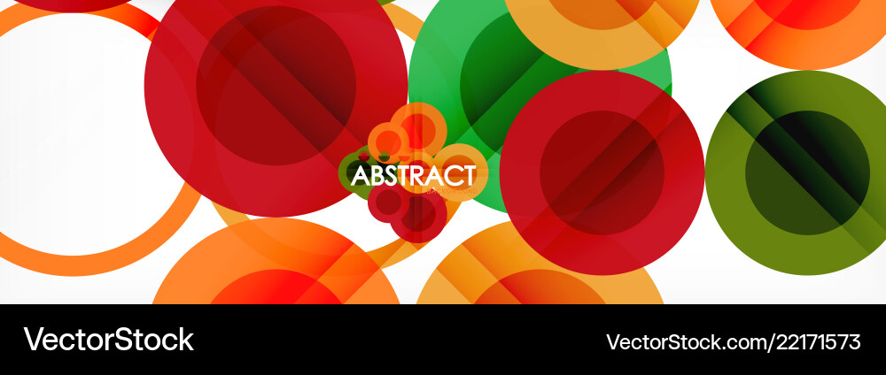 Overlapping circles design background Royalty Free Vector