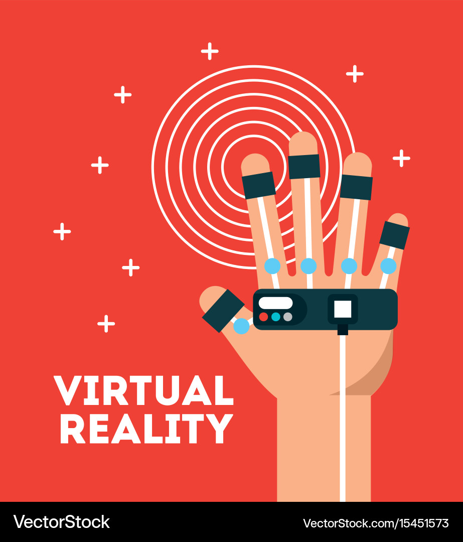 Virtual reality flat Royalty Free Vector Image