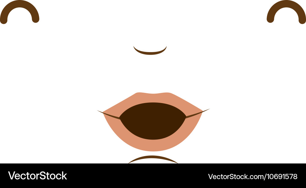 Cartoon face with expression design Royalty Free Vector