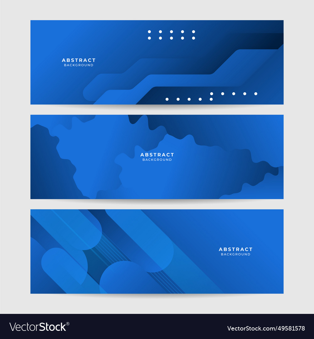 Modern blue abstract web banner background Vector Image