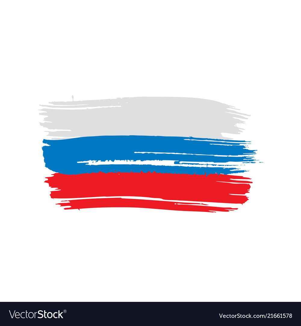 Flag russian federation Royalty Free Vector Image