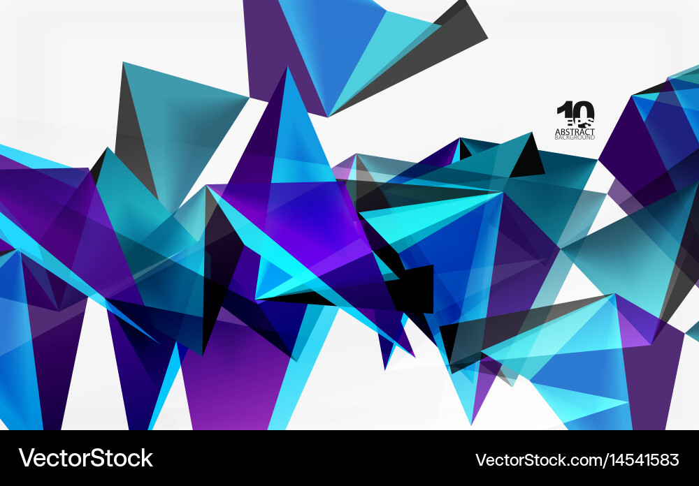 3d triangles geometric Royalty Free Vector Image