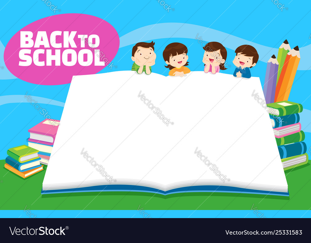 Back to school kidseducation concept Royalty Free Vector