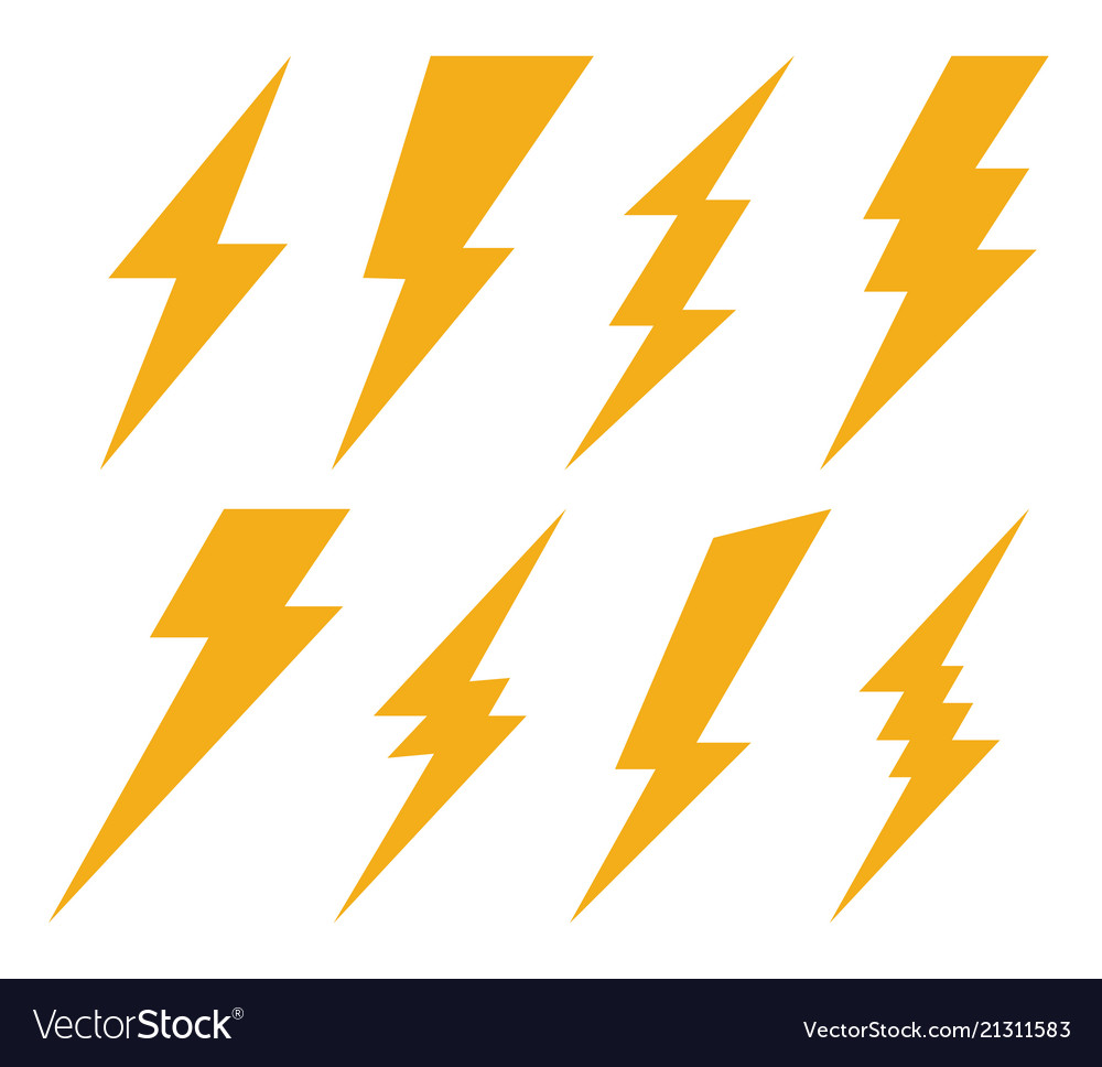 Creative of thunder and bolt Royalty Free Vector Image