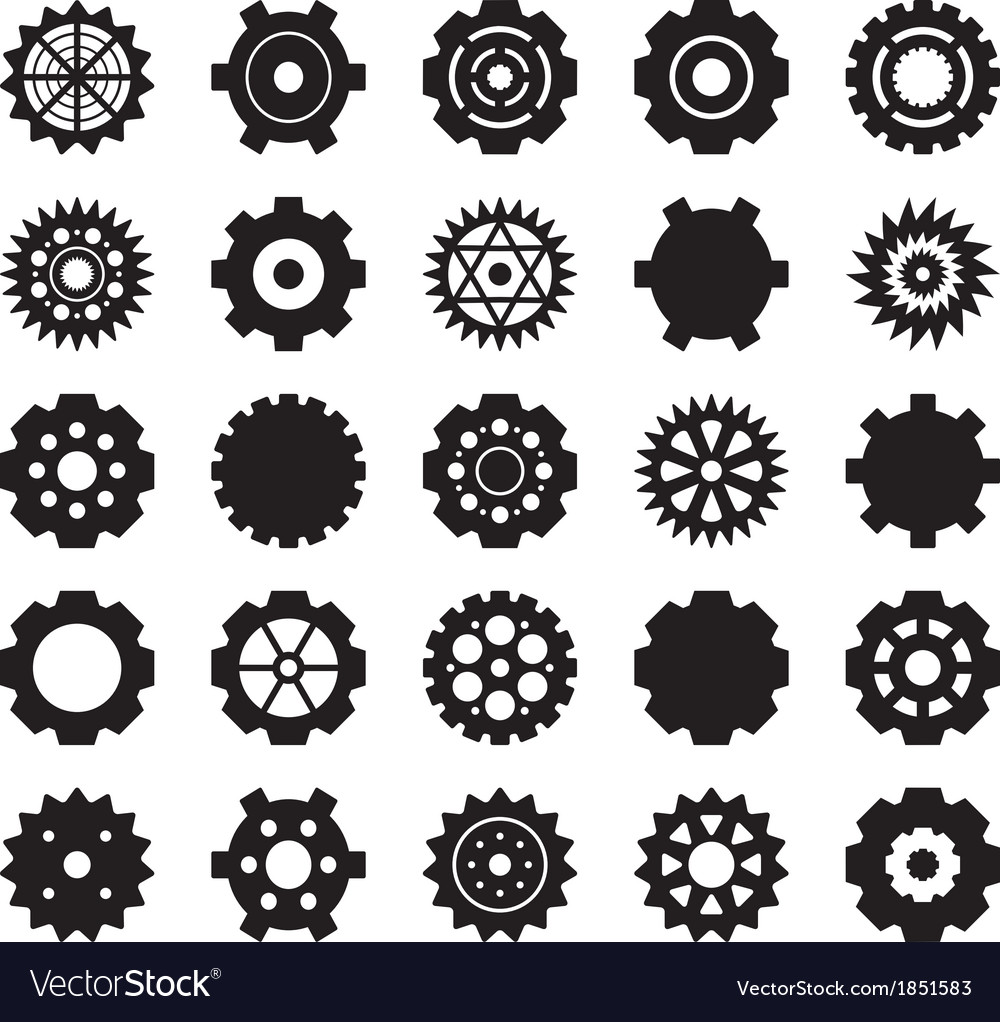 Gear set Royalty Free Vector Image - VectorStock