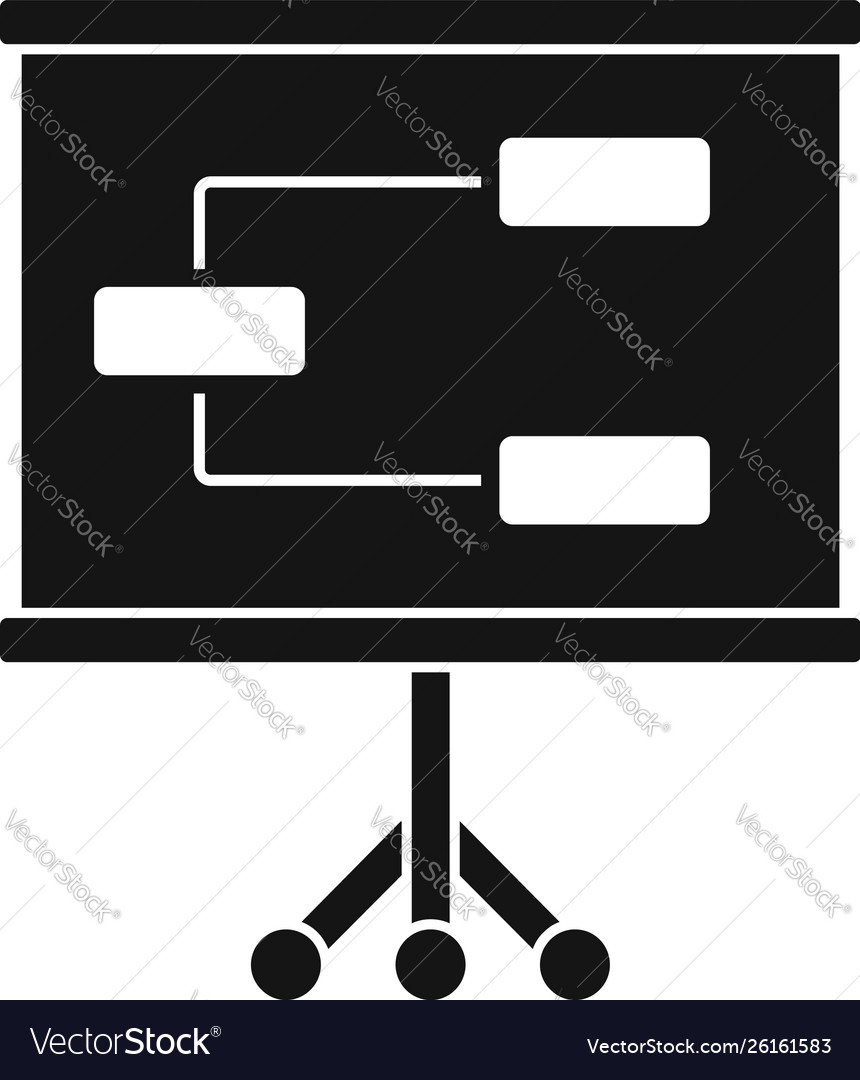 Management Banner Icon Simple Style Royalty Free Vector