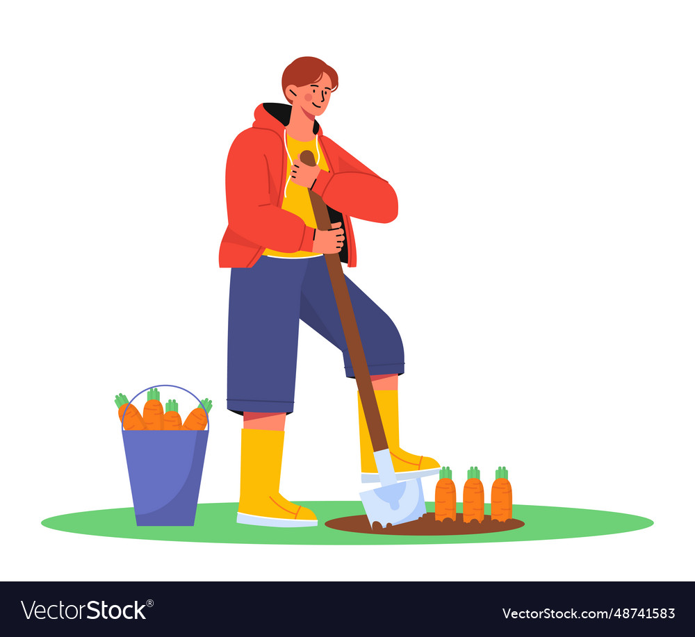 People with farm work concept Royalty Free Vector Image