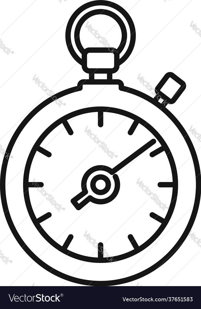 Sport stopwatch icon outline style Royalty Free Vector Image