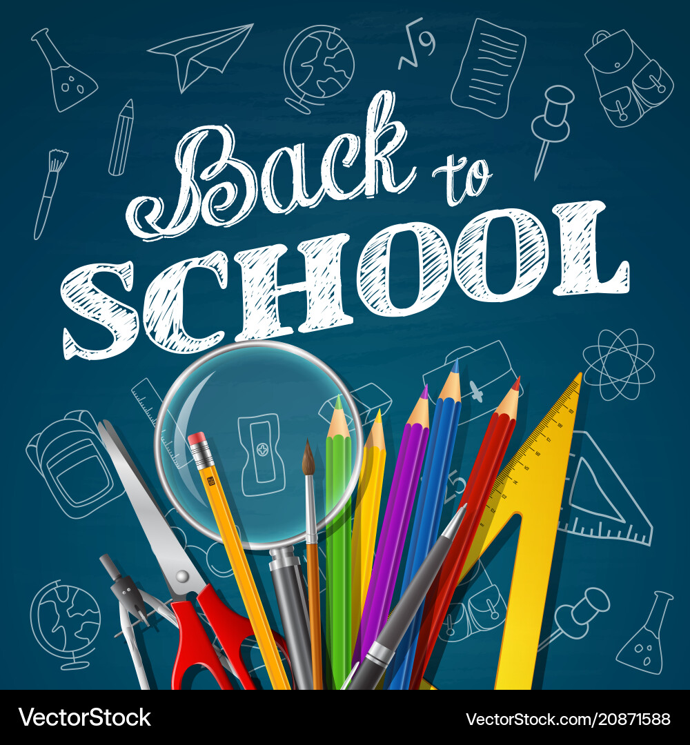 School and office supplies Royalty Free Vector Image