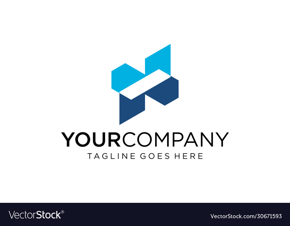 Abstract n letter for logo design Royalty Free Vector Image