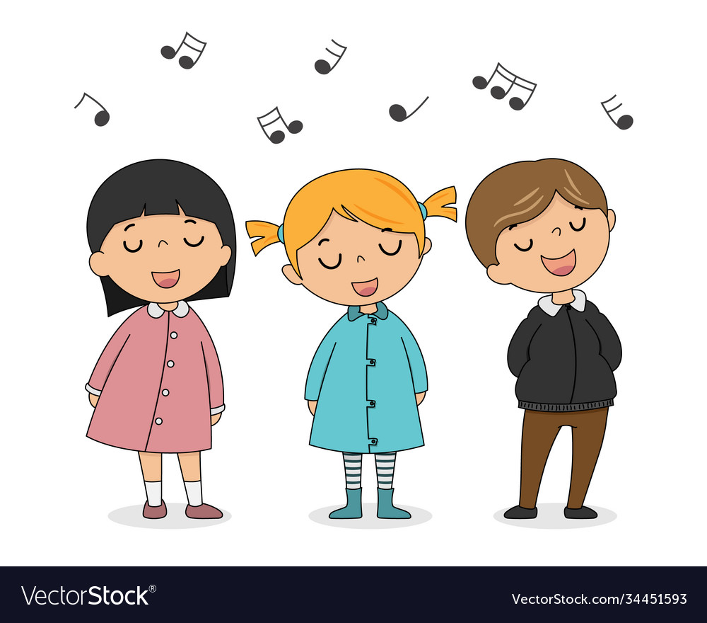 group-children-singing-royalty-free-vector-image