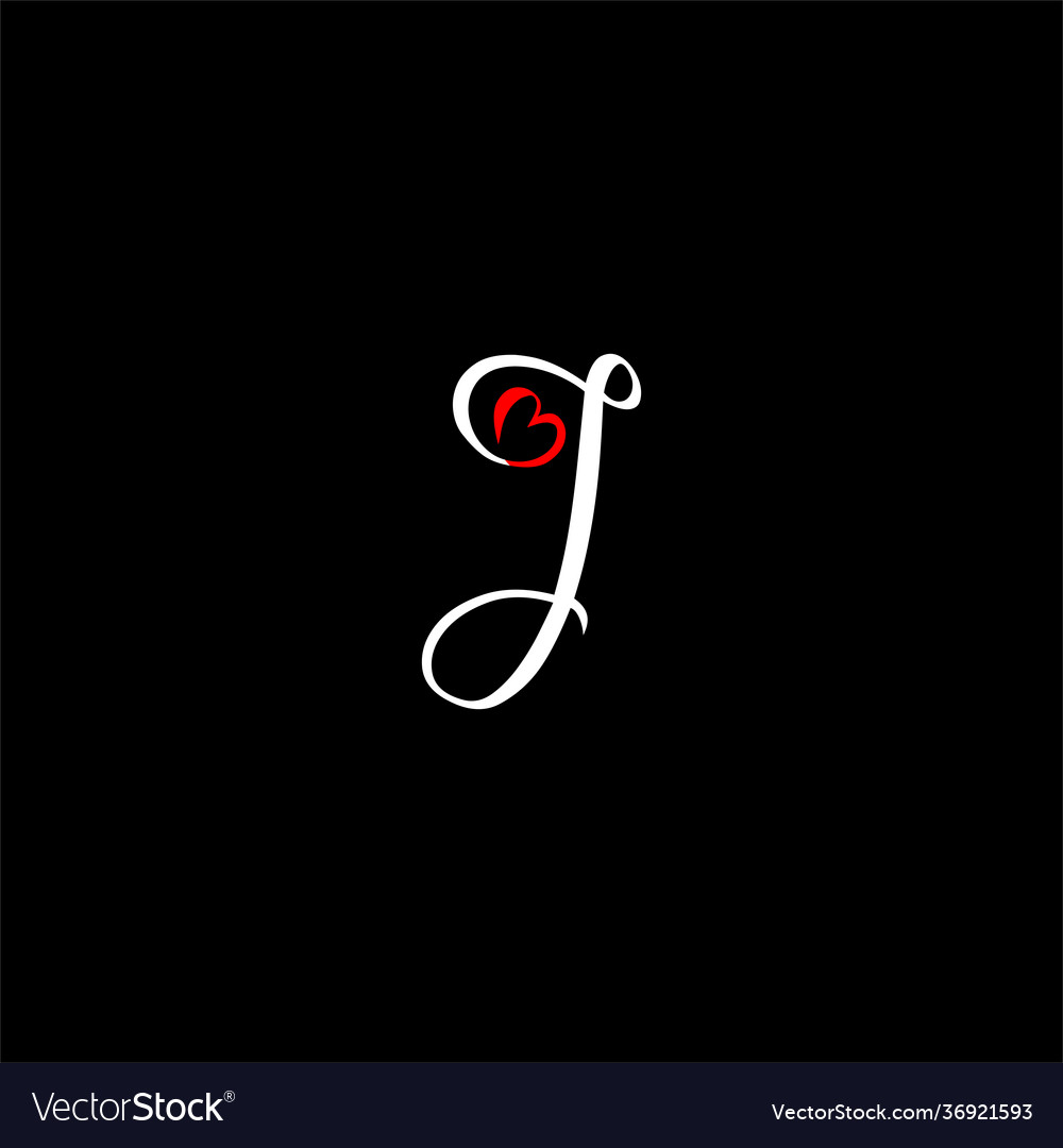 J letter logo abstract design on black color Vector Image