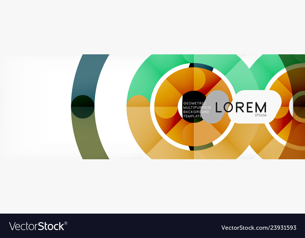 Linear design circle background Royalty Free Vector Image