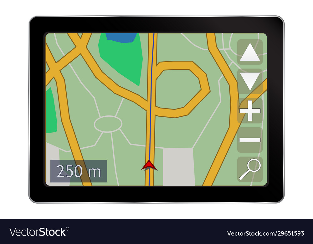 Navigation device Royalty Free Vector Image VectorStock
