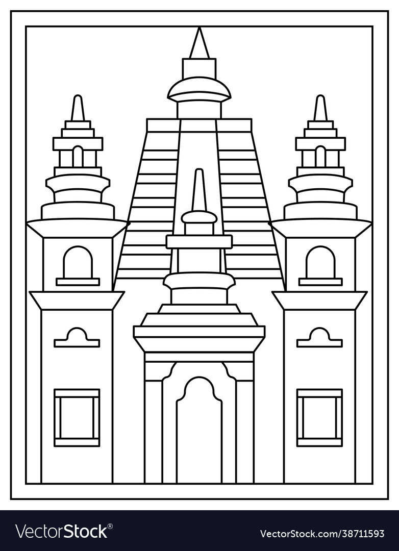 Prambanan temple Royalty Free Vector Image - VectorStock