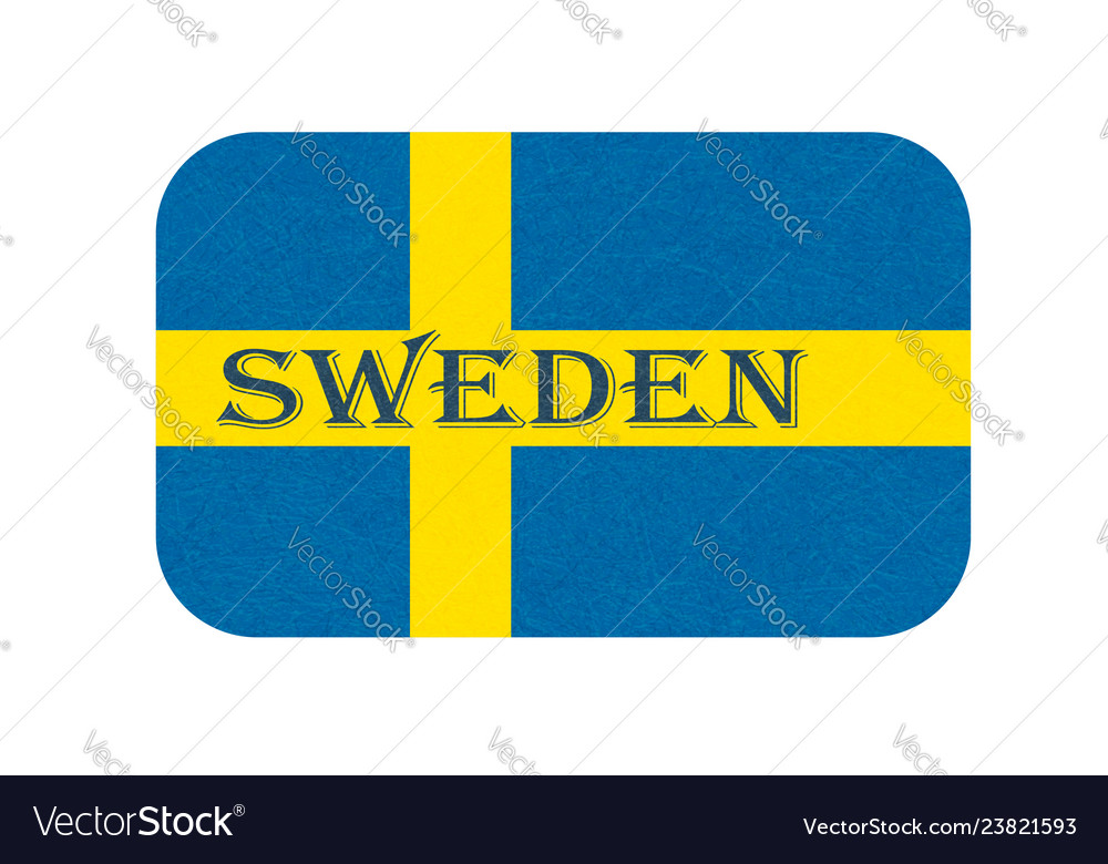 Sweden flag scandinavian country isolated Vector Image