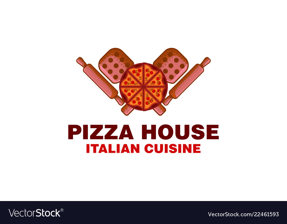 Vintage italian pizza logo Royalty Free Vector Image