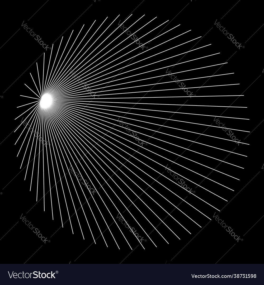 Abstract radial radiating lines stripes burst Vector Image