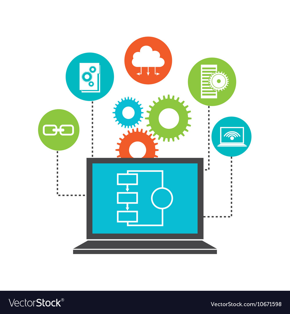 Big data management icons