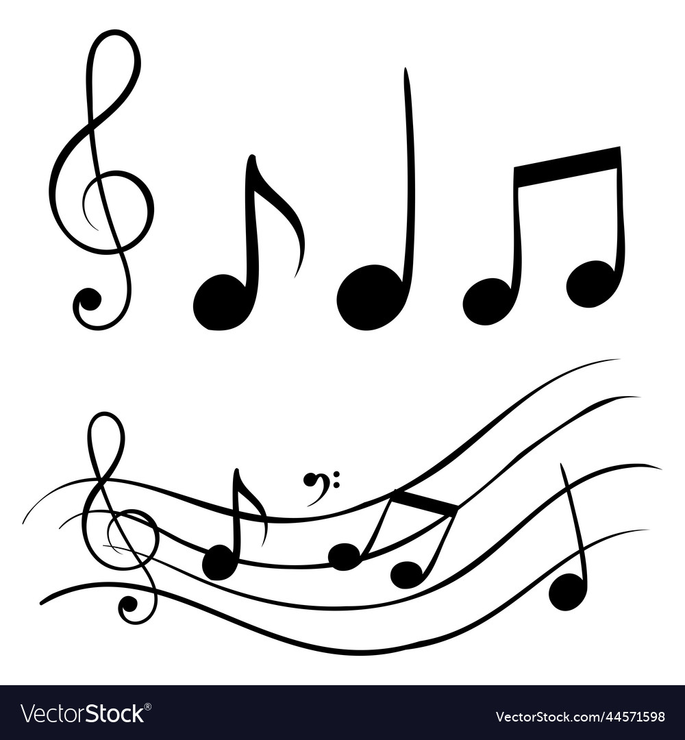 Set Of Music Note Doodle Royalty Free Vector Image set-of-music-note-doodle-royalty-free-vector-image