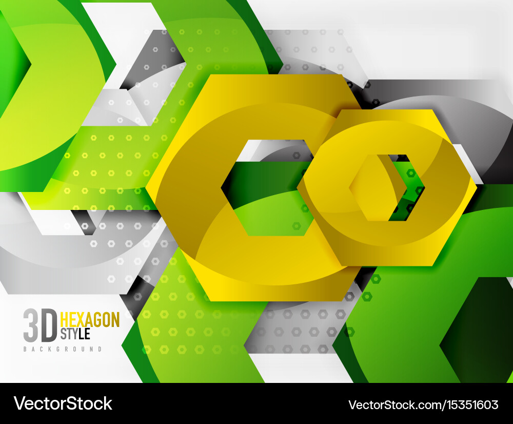 3d hexagon background Royalty Free Vector Image