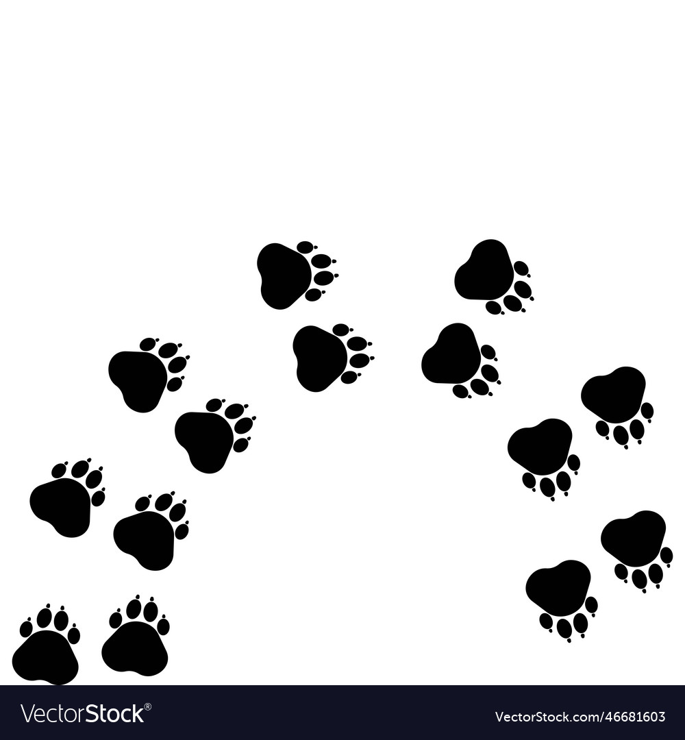 Animal foot print logo Royalty Free Vector Image