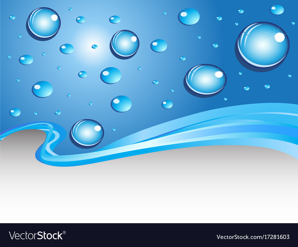 Blue Drops Curve Background Royalty Free Vector Image