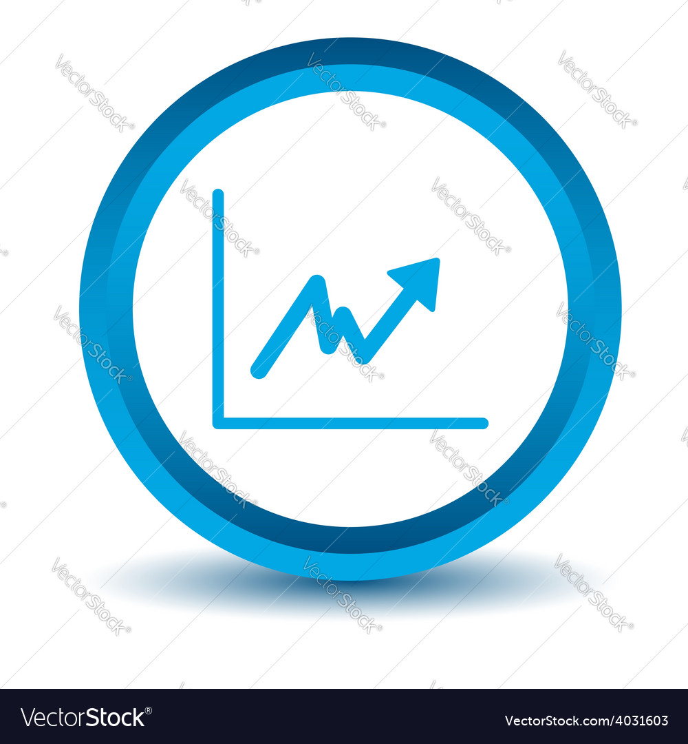 Blue Graph Icon Royalty Free Vector Image Vectorstock