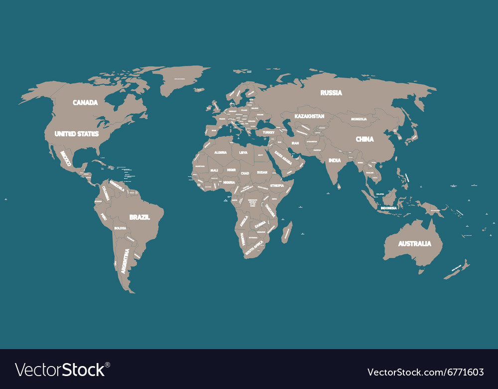 Political map of world