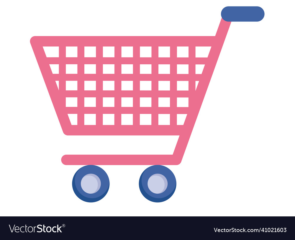 Supermarket trolley icon Royalty Free Vector Image