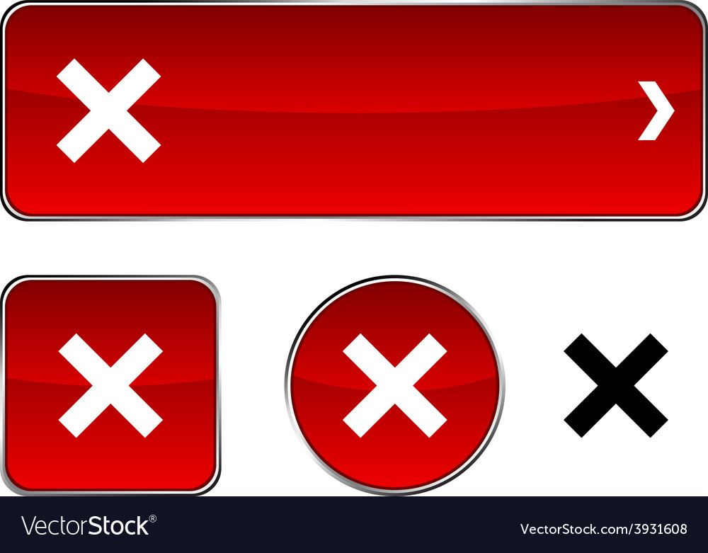 Abort Button Set Royalty Free Vector Image Vectorstock 2797