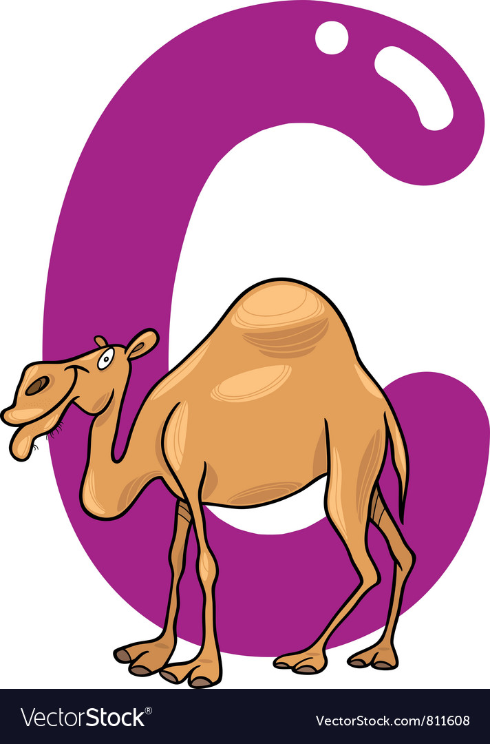 C for camel Royalty Free Vector Image - VectorStock