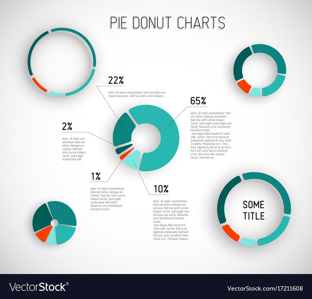 Colorful pie chart templates