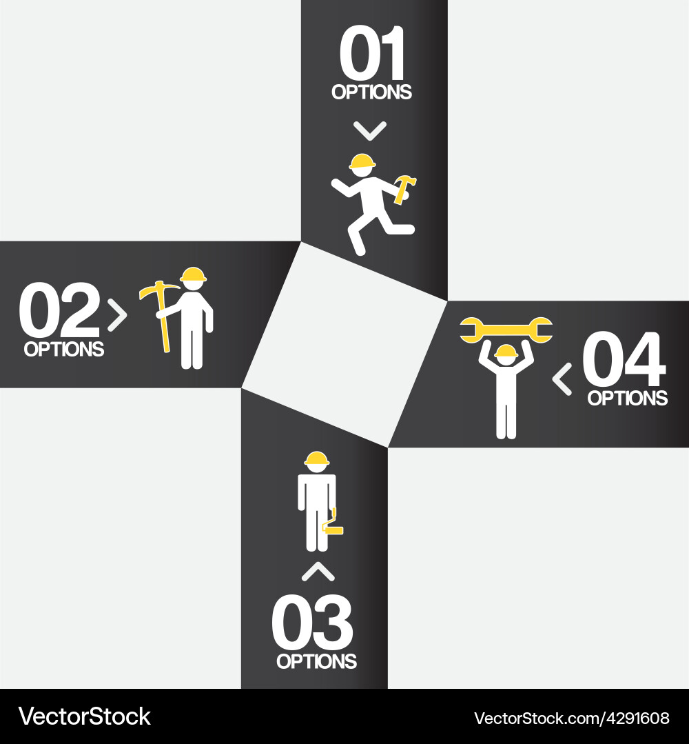 Construction infographic Royalty Free Vector Image