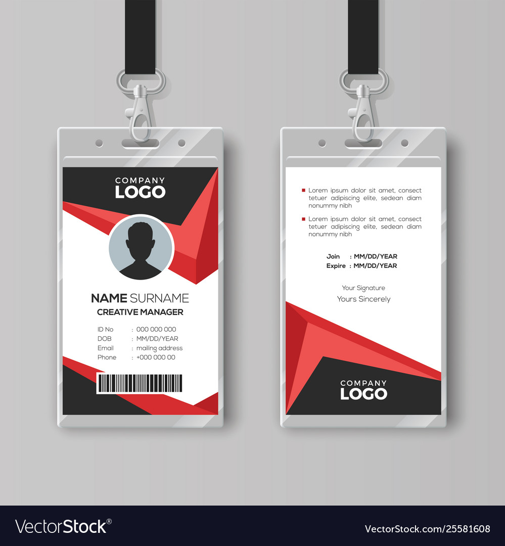 Id Card Template from cdn4.vectorstock.com