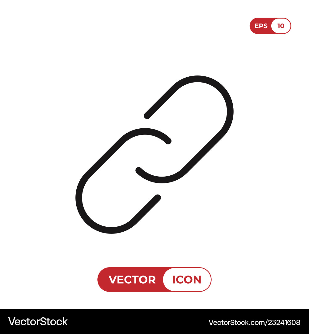 Link icon hyperlinkchain symbol Royalty Free Vector Image